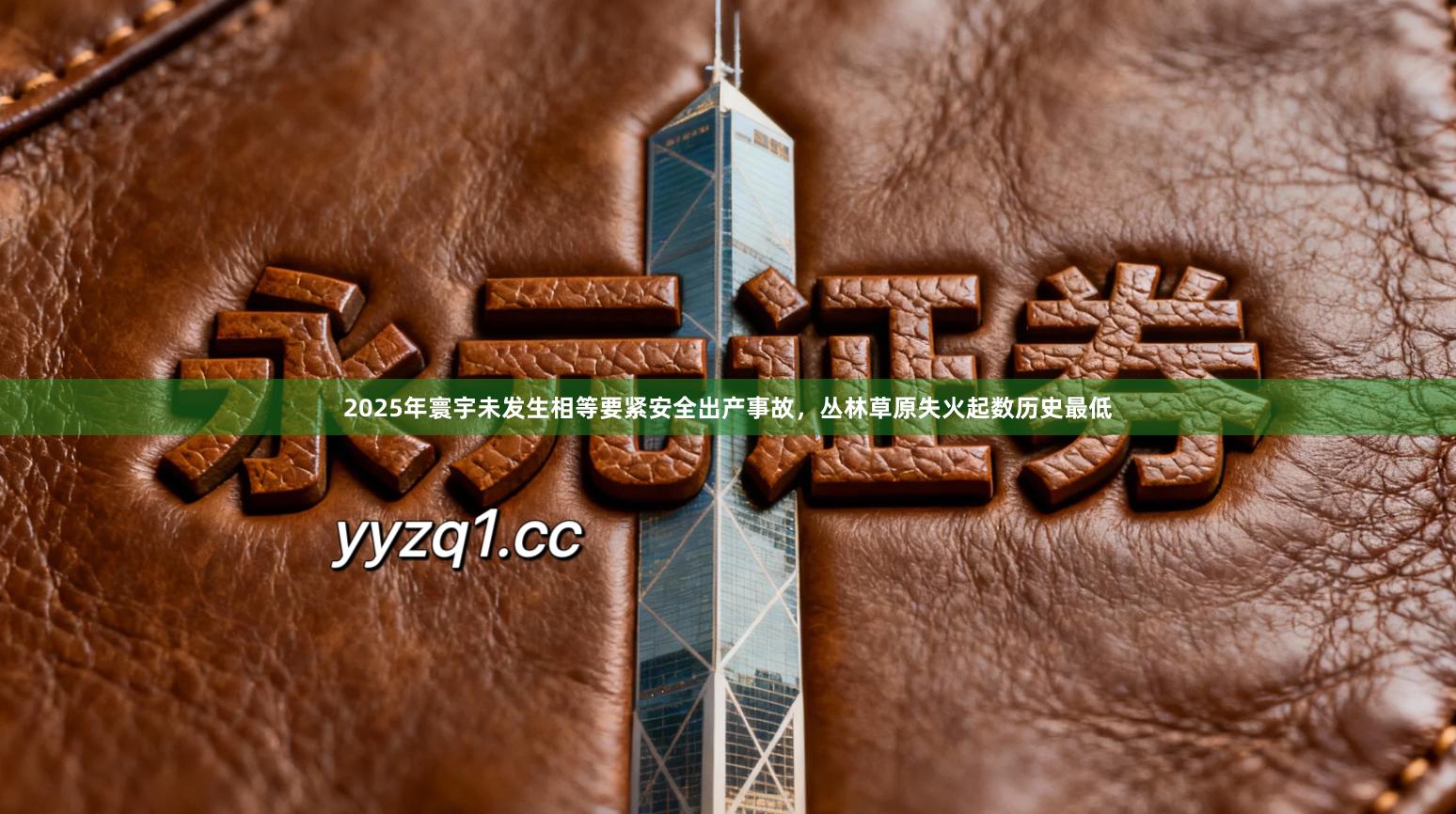 2025年寰宇未发生相等要紧安全出产事故，丛林草原失火起数历史最低