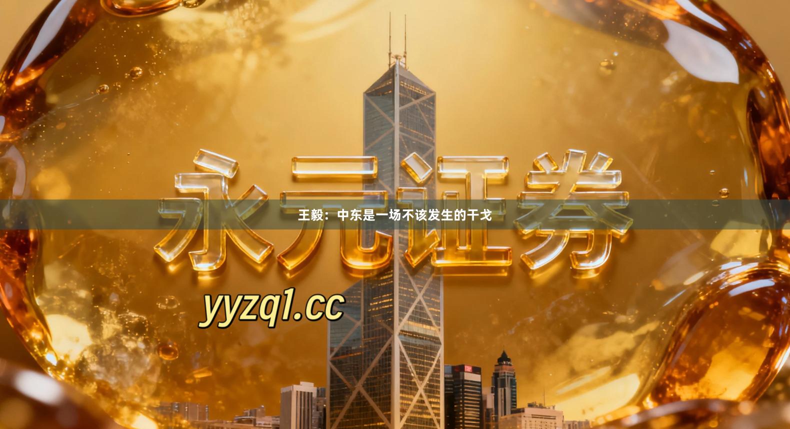 王毅：中东是一场不该发生的干戈